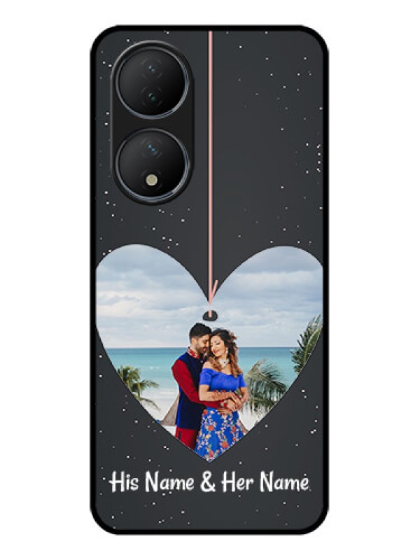 Custom Vivo T2 5G Custom Metal Phone Case - Hanging Heart Design