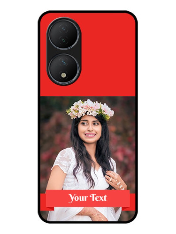 Custom Vivo T2 5G Custom Metal Phone Case - Simple Red Color Design