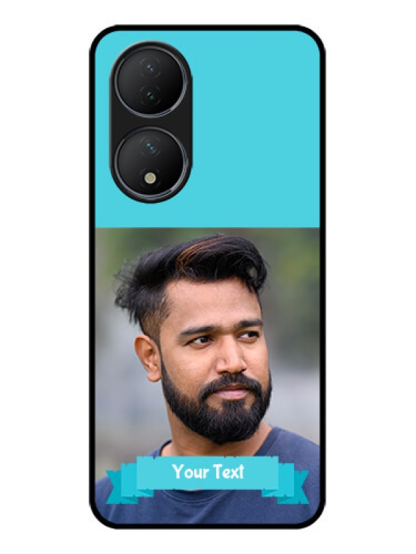 Custom Vivo T2 5G Custom Metal Phone Case - Blue Color Design