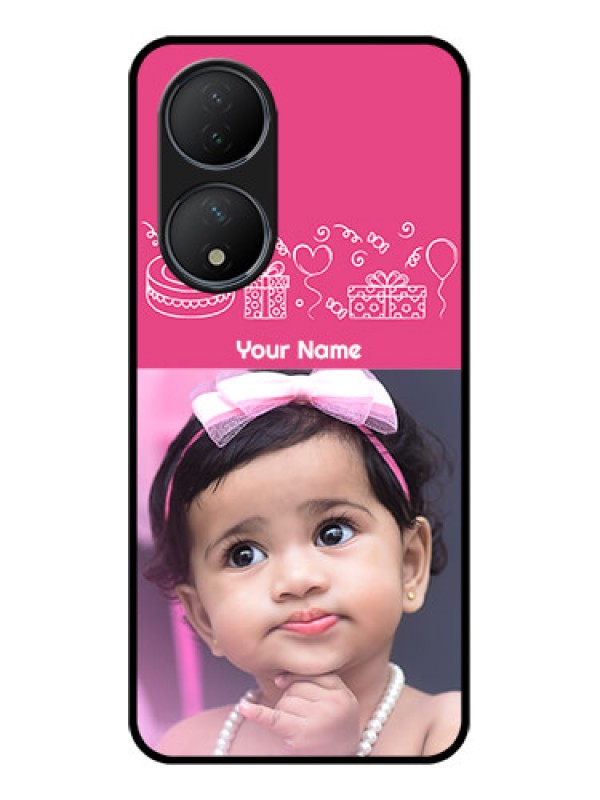 Custom Vivo T2 5G Custom Metal Phone Case - With Birthday Line Art Design