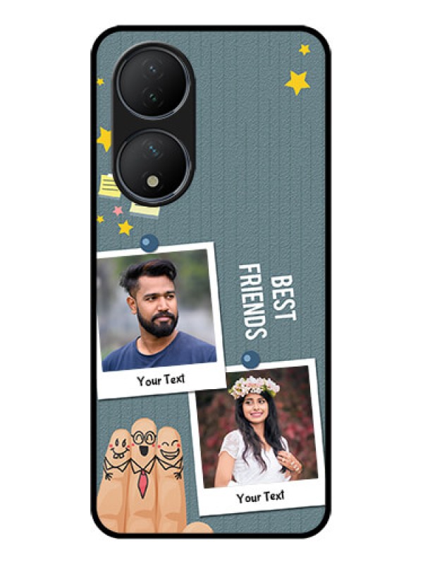 Custom Vivo T2 5G Custom Metal Phone Case - Sticky Frames And Friendship Design