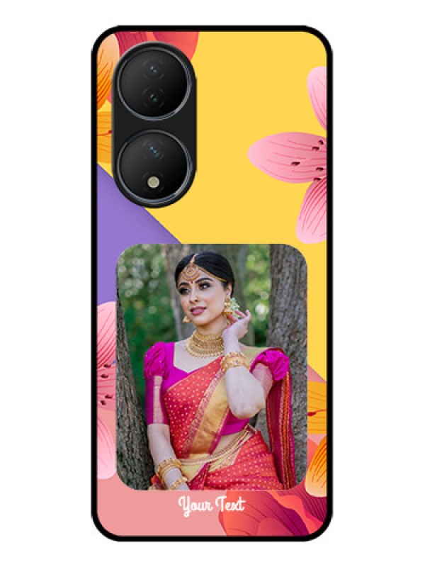 Custom Vivo T2 5G Custom Metal Phone Case - 3 Image With Vintage Floral Design