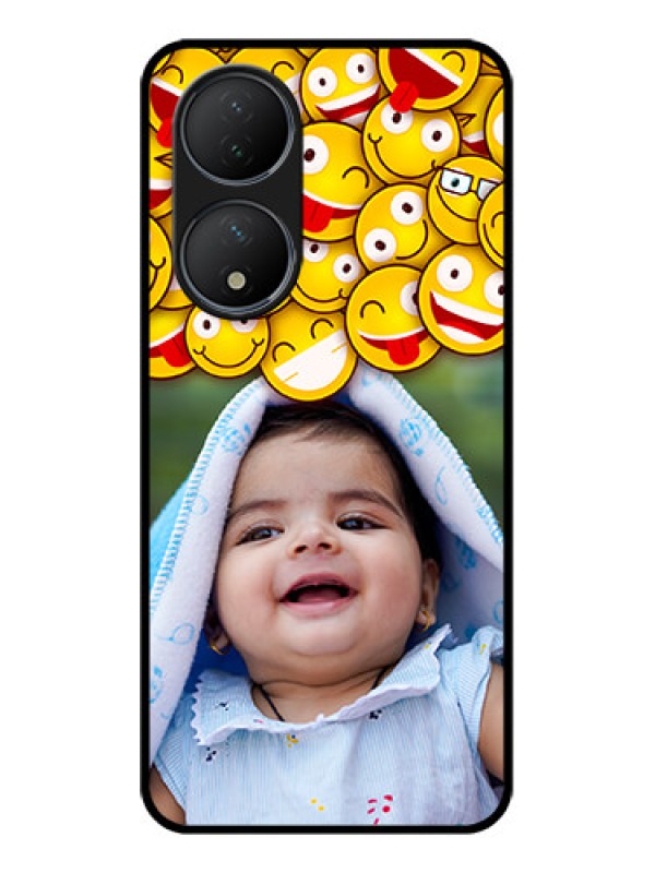 Custom Vivo T2 5G Custom Metal Phone Case - With Smiley Emoji Design