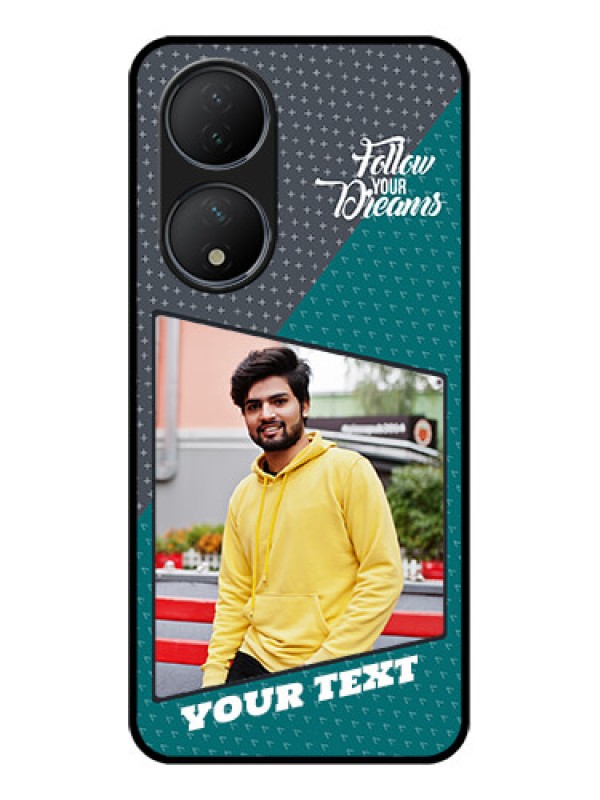 Custom Vivo T2 5G Custom Metal Phone Case - Background Pattern Design With Quote