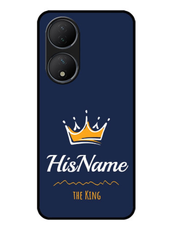 Custom Vivo T2 5G Custom Metal Phone Case - King With Name Design