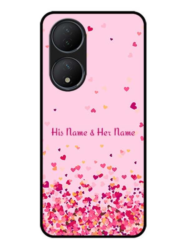 Custom Vivo T2 5G Custom Metal Phone Case - Floating Hearts Design
