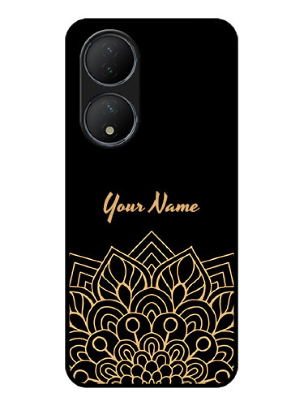 Custom Vivo T2 5G Custom Metal Phone Case - Golden Mandala Design