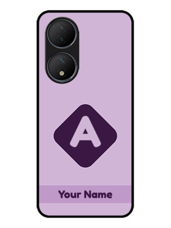 Custom Vivo T2 5G Custom Metal Phone Case - Custom Letter In Curved Badge Design