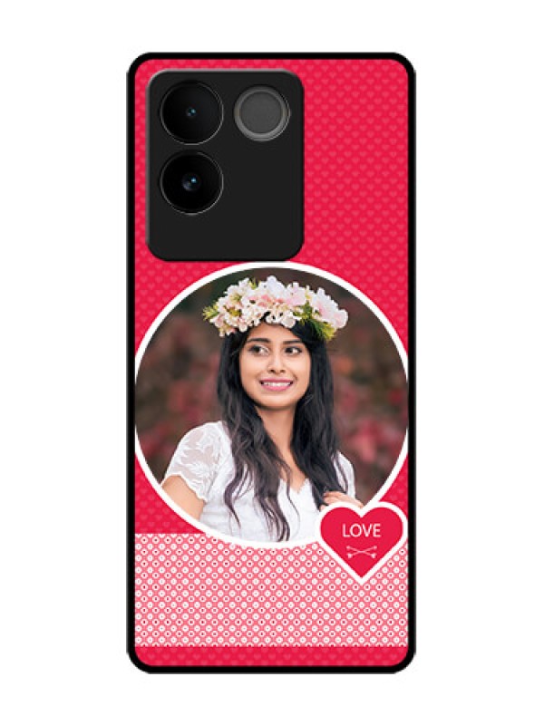 Custom Vivo T2 Pro 5G Custom Metal Phone Case - Pink Color Pattern Design