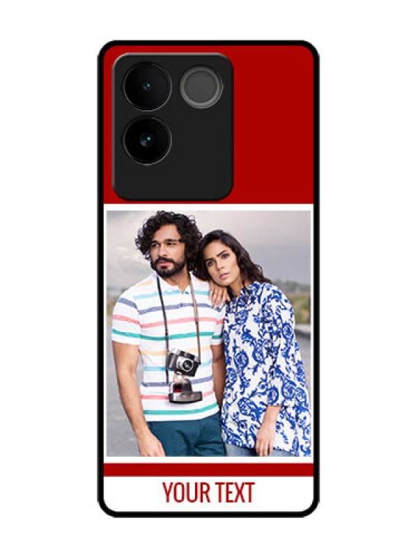 Custom Vivo T2 Pro 5G Custom Metal Phone Case - Red Color Design