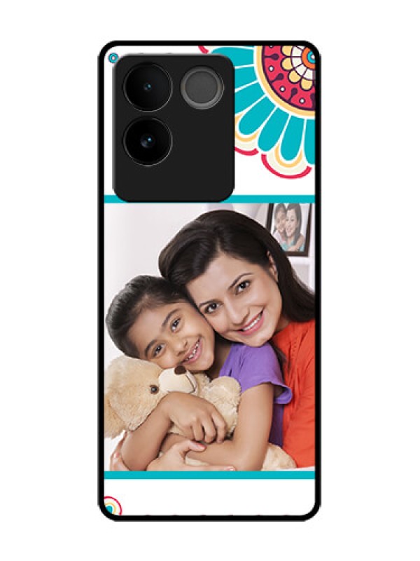 Custom Vivo T2 Pro 5G Custom Metal Phone Case - Flower Design