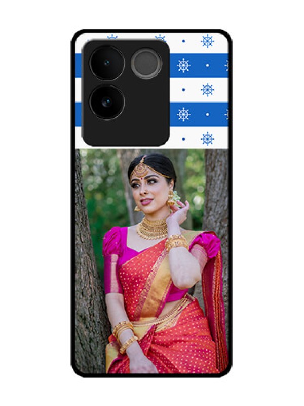 Custom Vivo T2 Pro 5G Custom Metal Phone Case - Snow Pattern Design