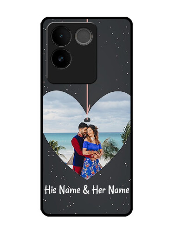 Custom Vivo T2 Pro 5G Custom Metal Phone Case - Hanging Heart Design