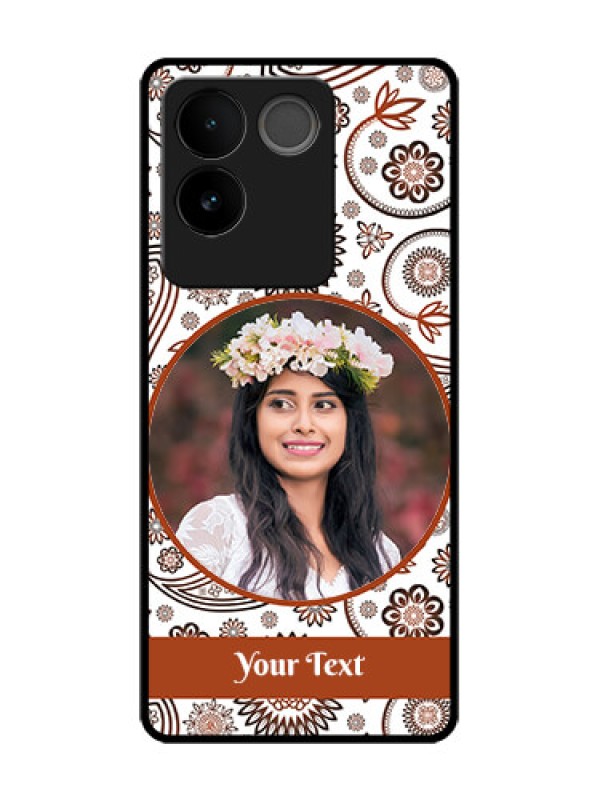 Custom Vivo T2 Pro 5G Custom Metal Phone Case - Abstract Flower Design