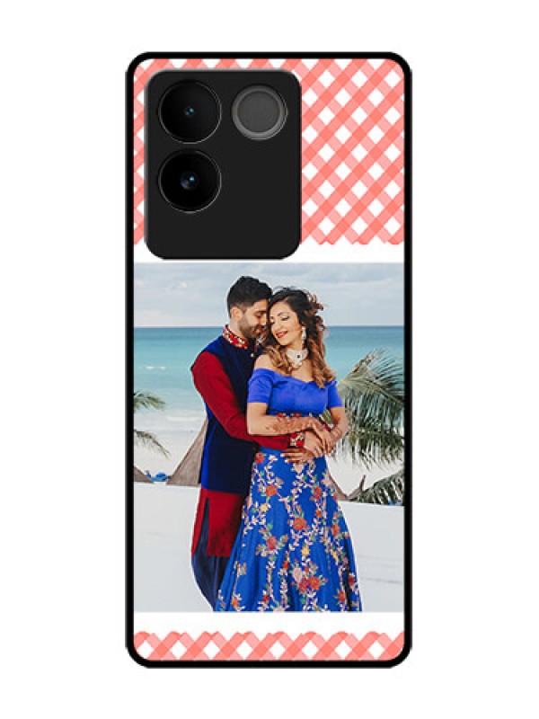 Custom Vivo T2 Pro 5G Custom Metal Phone Case - Pink Pattern Design