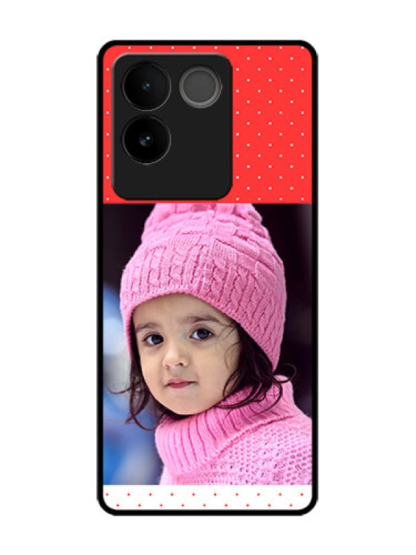 Custom Vivo T2 Pro 5G Custom Metal Phone Case - Red Pattern Design