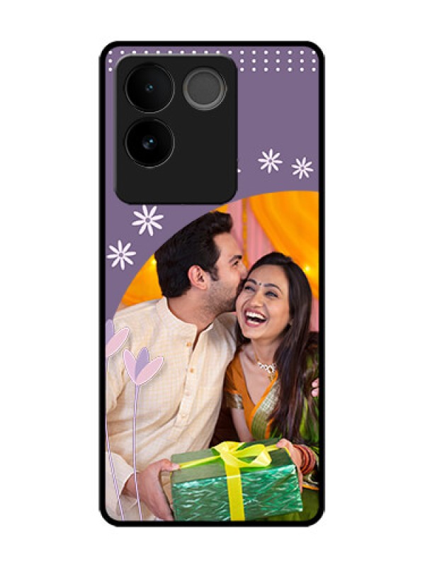 Custom Vivo T2 Pro 5G Custom Metal Phone Case - Lavender Flowers Design