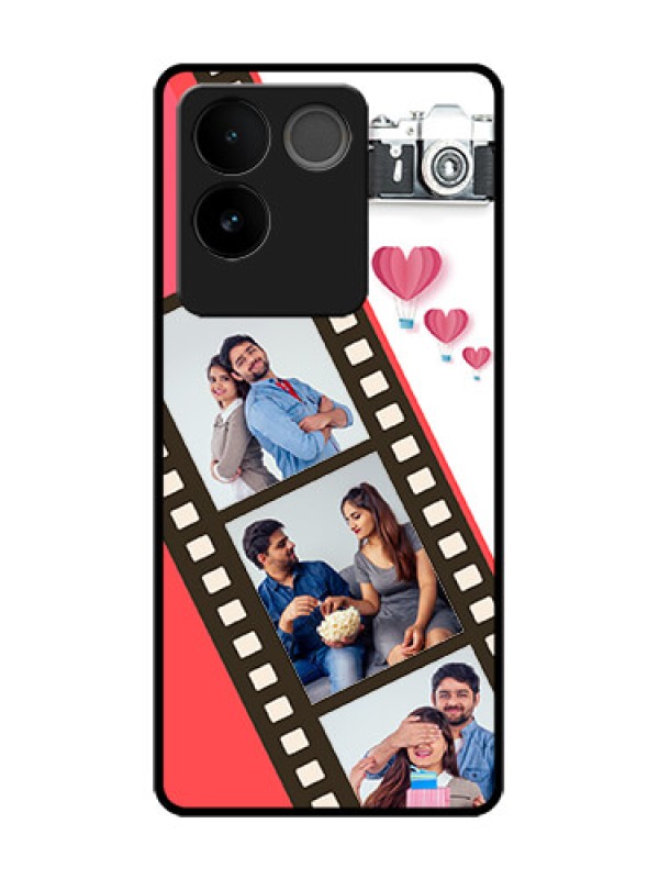 Custom Vivo T2 Pro 5G Custom Metal Phone Case - 3 Image Holder With Film Reel