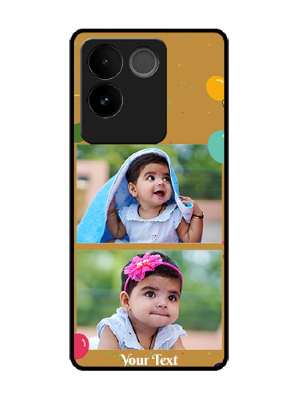 Custom Vivo T2 Pro 5G Custom Metal Phone Case - Image Holder With Birthday Celebrations Design