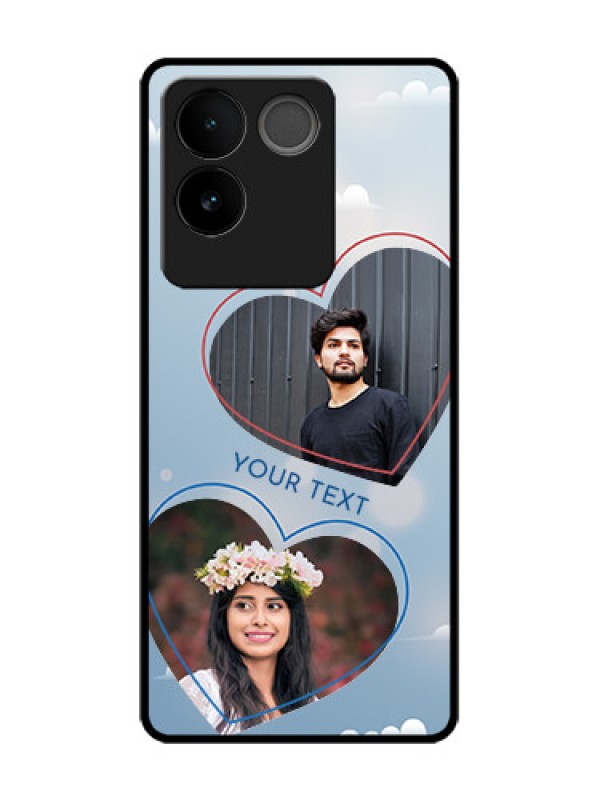 Custom Vivo T2 Pro 5G Custom Metal Phone Case - Blue Color Couple Design