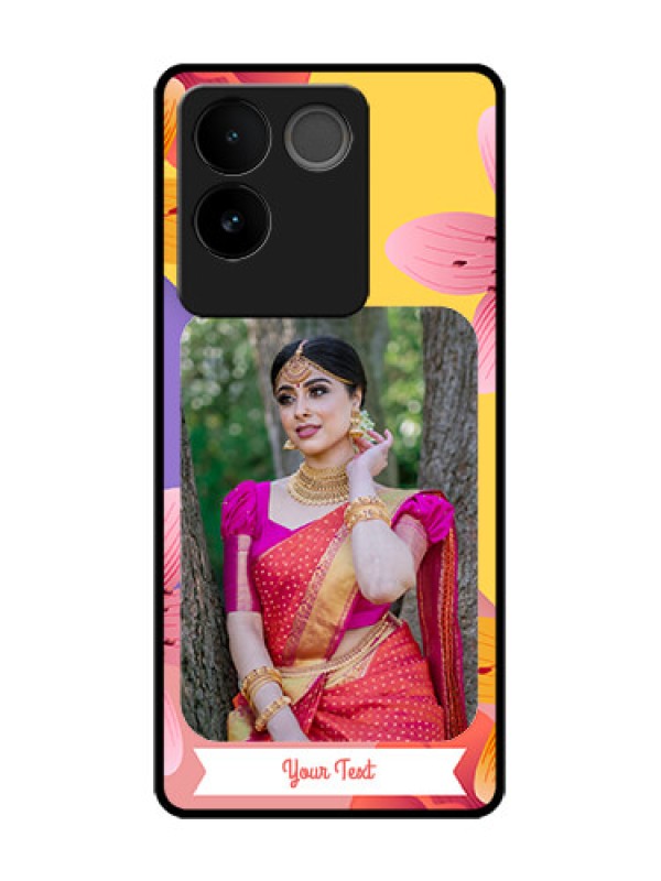 Custom Vivo T2 Pro 5G Custom Metal Phone Case - 3 Image With Vintage Floral Design