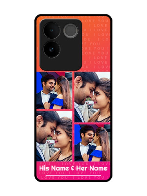 Custom Vivo T2 Pro 5G Custom Metal Phone Case - I Love You Pink Design