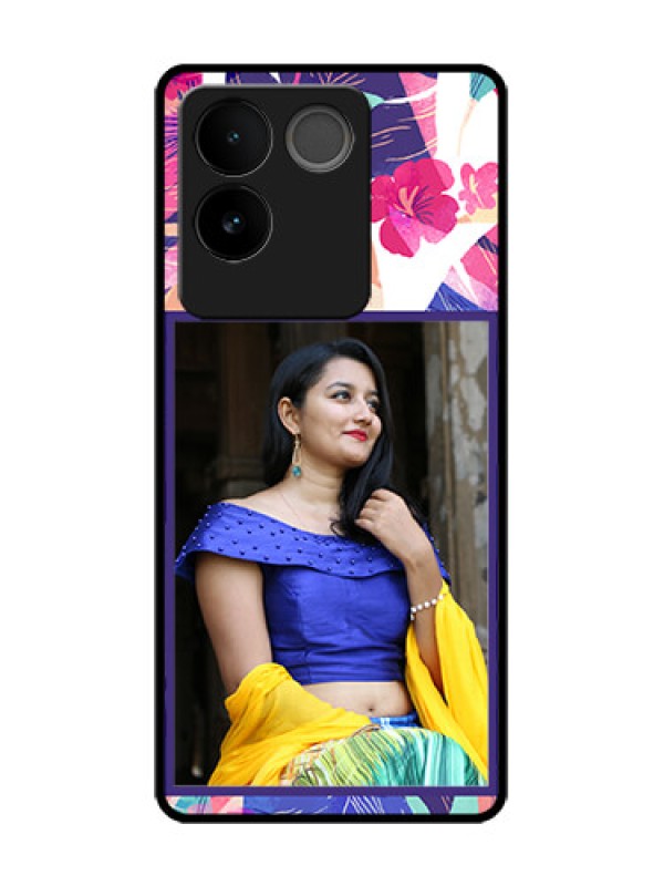 Custom Vivo T2 Pro 5G Custom Metal Phone Case - Abstract Floral Design