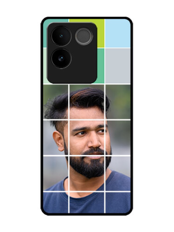 Custom Vivo T2 Pro 5G Custom Metal Phone Case - With White Box Pattern