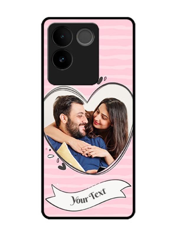 Custom Vivo T2 Pro 5G Custom Metal Phone Case - Vintage Heart Design