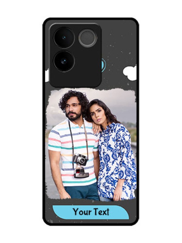 Custom Vivo T2 Pro 5G Custom Metal Phone Case - Splashes With Love Doodles Design