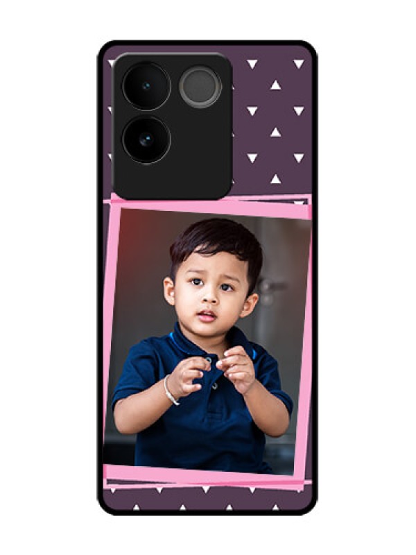 Custom Vivo T2 Pro 5G Custom Metal Phone Case - Triangle Pattern Dotted Design