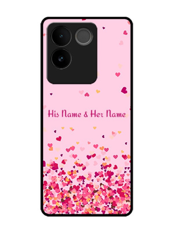 Custom Vivo T2 Pro 5G Custom Metal Phone Case - Floating Hearts Design