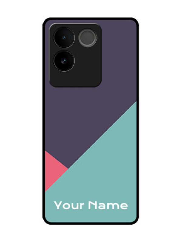 Custom Vivo T2 Pro 5G Custom Metal Phone Case - Tri Color Abstract Design