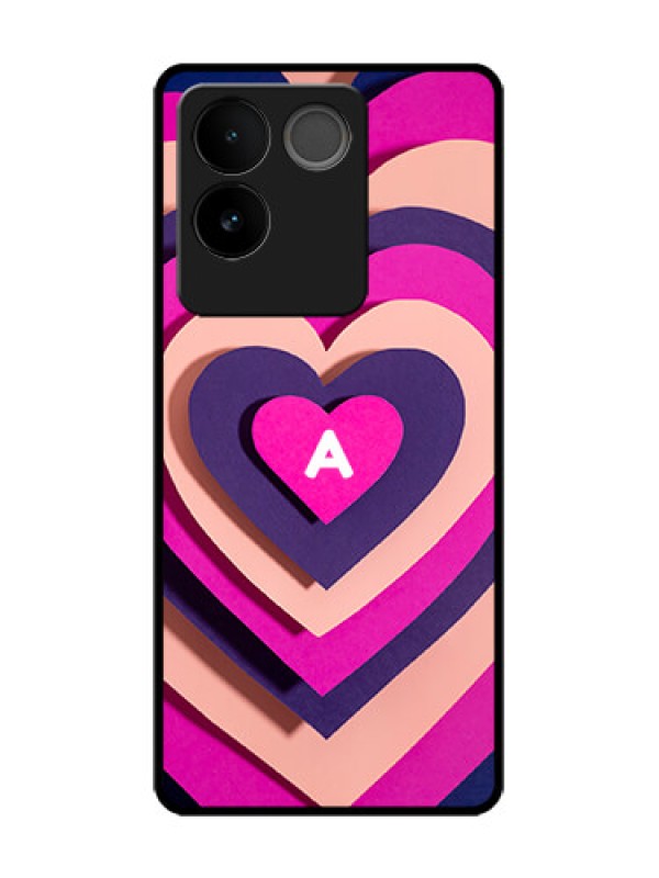 Custom Vivo T2 Pro 5G Custom Metal Phone Case - Cute Heart Pattern Design