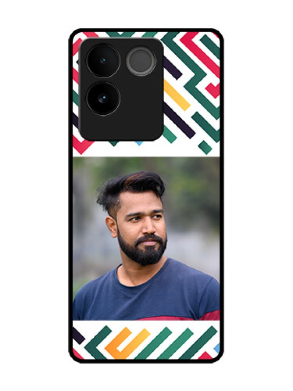 Custom Vivo T2 Pro 5G Custom Metal Phone Case - Colorful Maze Pattern Design