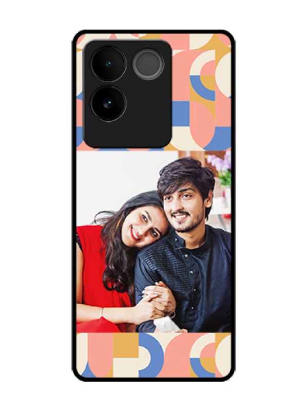 Custom Vivo T2 Pro 5G Custom Metal Phone Case - Semi - Circle Maze Pattern Design