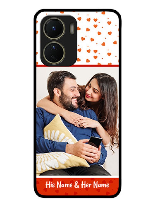 Custom Vivo T2x 5G Custom Metal Phone Case - Orange Love Symbol Design