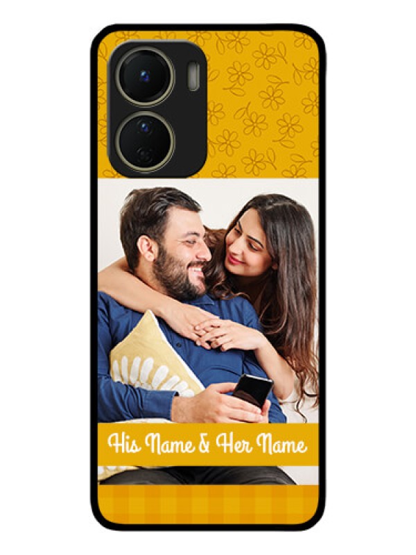 Custom Vivo T2x 5G Custom Metal Phone Case - Yellow Floral Design