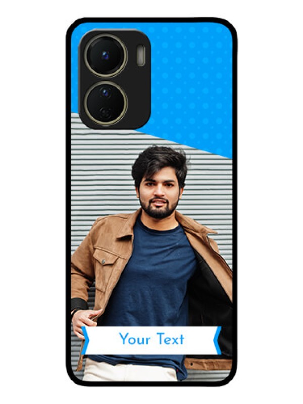 Custom Vivo T2x 5G Custom Metal Phone Case - Simple Blue Color Design