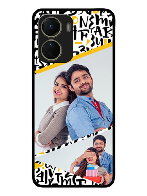 Custom Vivo T2x 5G Custom Metal Phone Case - Letters Pattern Design