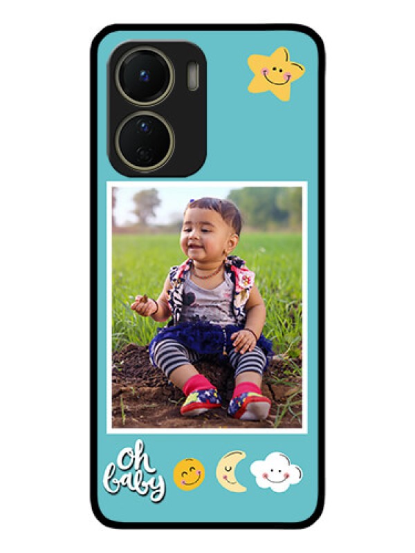 Custom Vivo T2x 5G Custom Metal Phone Case - Smiley Kids Stars Design
