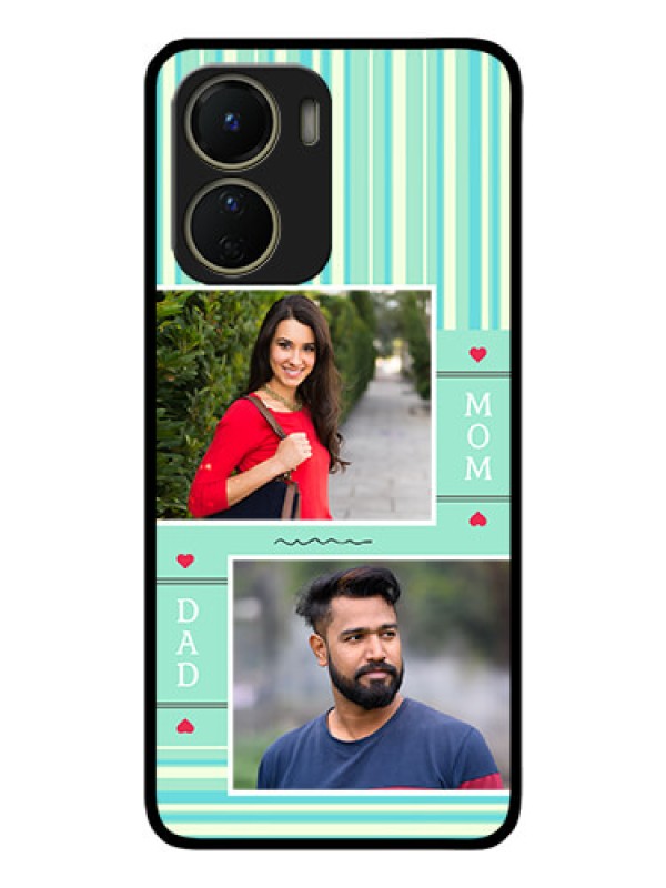 Custom Vivo T2x 5G Custom Metal Phone Case - Mom and Dad Pic Design