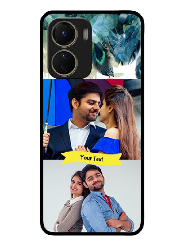 Custom Vivo T2x 5G Custom Metal Phone Case - Image With Boho Peacock Feather Design