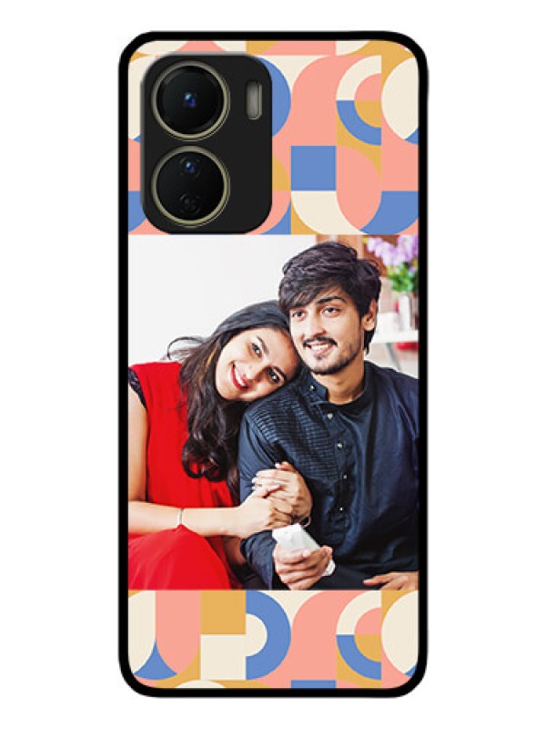 Custom Vivo T2x 5G Custom Metal Phone Case - Semi - Circle Maze Pattern Design