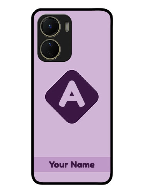 Custom Vivo T2x 5G Custom Metal Phone Case - Custom Letter In Curved Badge Design