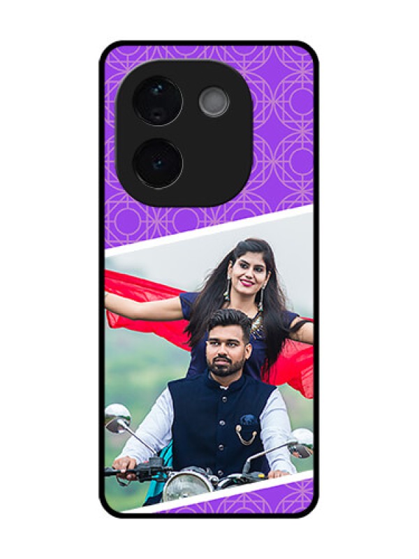 Custom Vivo T3 Pro 5G Custom Metal Phone CaseViolet Color Pattern Design