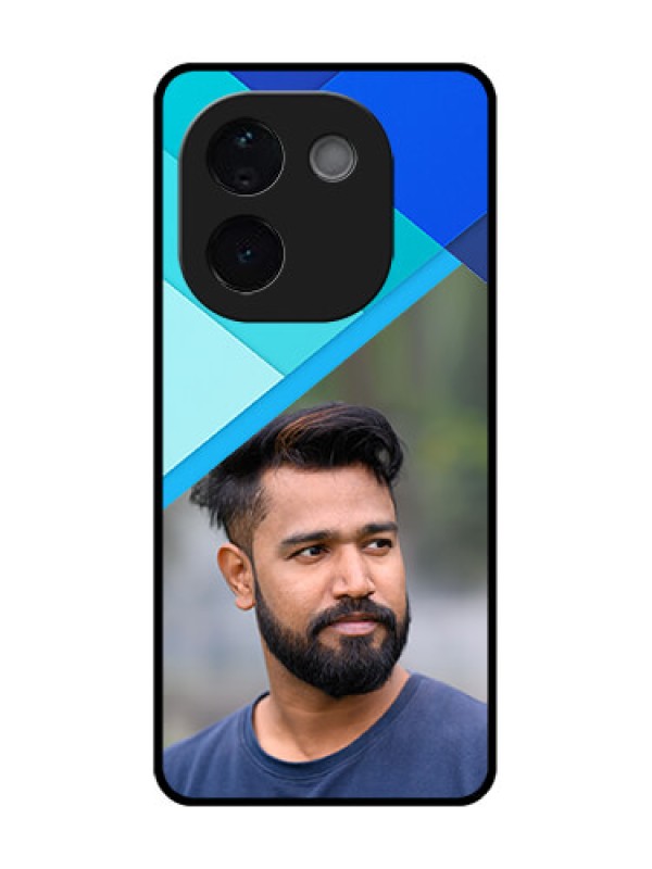 Custom Vivo T3 Pro 5G Custom Metal Phone CaseBlue Pattern Design