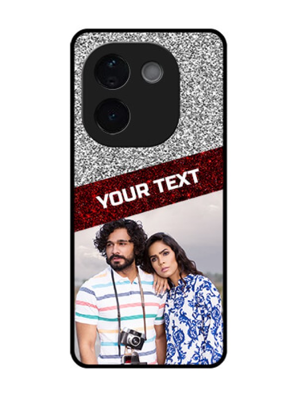 Custom Vivo T3 Pro 5G Custom Metal Phone CaseImage Holder With Glitter Strip Design