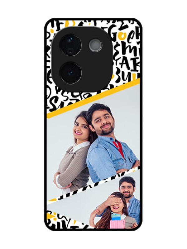 Custom Vivo T3 Pro 5G Custom Metal Phone CaseLetters Pattern Design