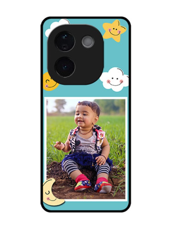 Custom Vivo T3 Pro 5G Custom Metal Phone CaseSmiley Kids Stars Design